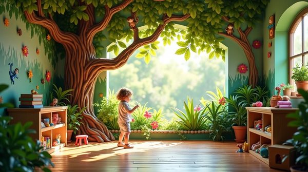 Papier peint jungle enfant : créez une chambre fabuleuse sous les tropiques